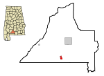 Conecuh County Alabama Incorporated and Unincorporated areas Castleberry Highlighted